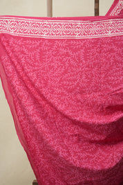 Pink White HBP Cotton Saree - SRPWCS3162