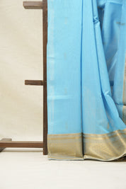 Sky Blue Maheshwari Saree - SRSBMS364