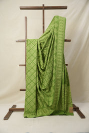 Parrot Green HBP Cotton Saree - SRPGCS3126