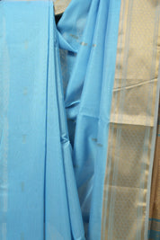 Sky Blue Maheshwari Saree - SRSBMS364