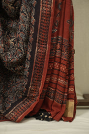 Black HBP Modal Silk Saree - SRBSMS693