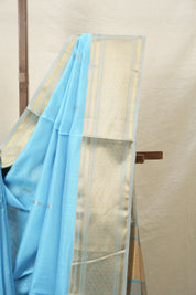 Sky Blue Maheshwari Saree - SRSBMS364