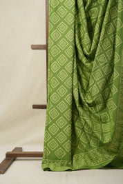 Parrot Green HBP Cotton Saree - SRPGCS3126