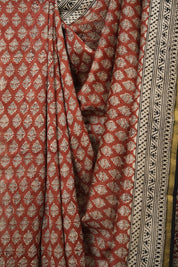 Maroon HBP Cotton Silk Saree With Chanderi Border - SRMCSS1584