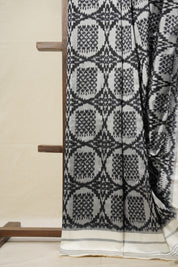 Cream White Pochampalli Silk Ikat Saree - SRCWPSIS241