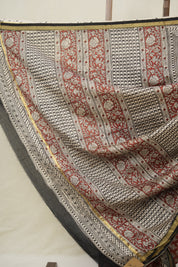 Maroon HBP Cotton Silk Saree With Chanderi Border - SRMCSS1584
