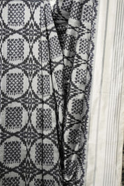 Cream White Pochampalli Silk Ikat Saree - SRCWPSIS241