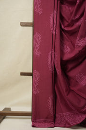 Beet Root Red HBP Cotton Saree - SRBRRCS3125