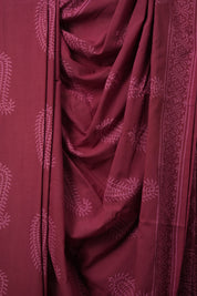 Beet Root Red HBP Cotton Saree - SRBRRCS3125