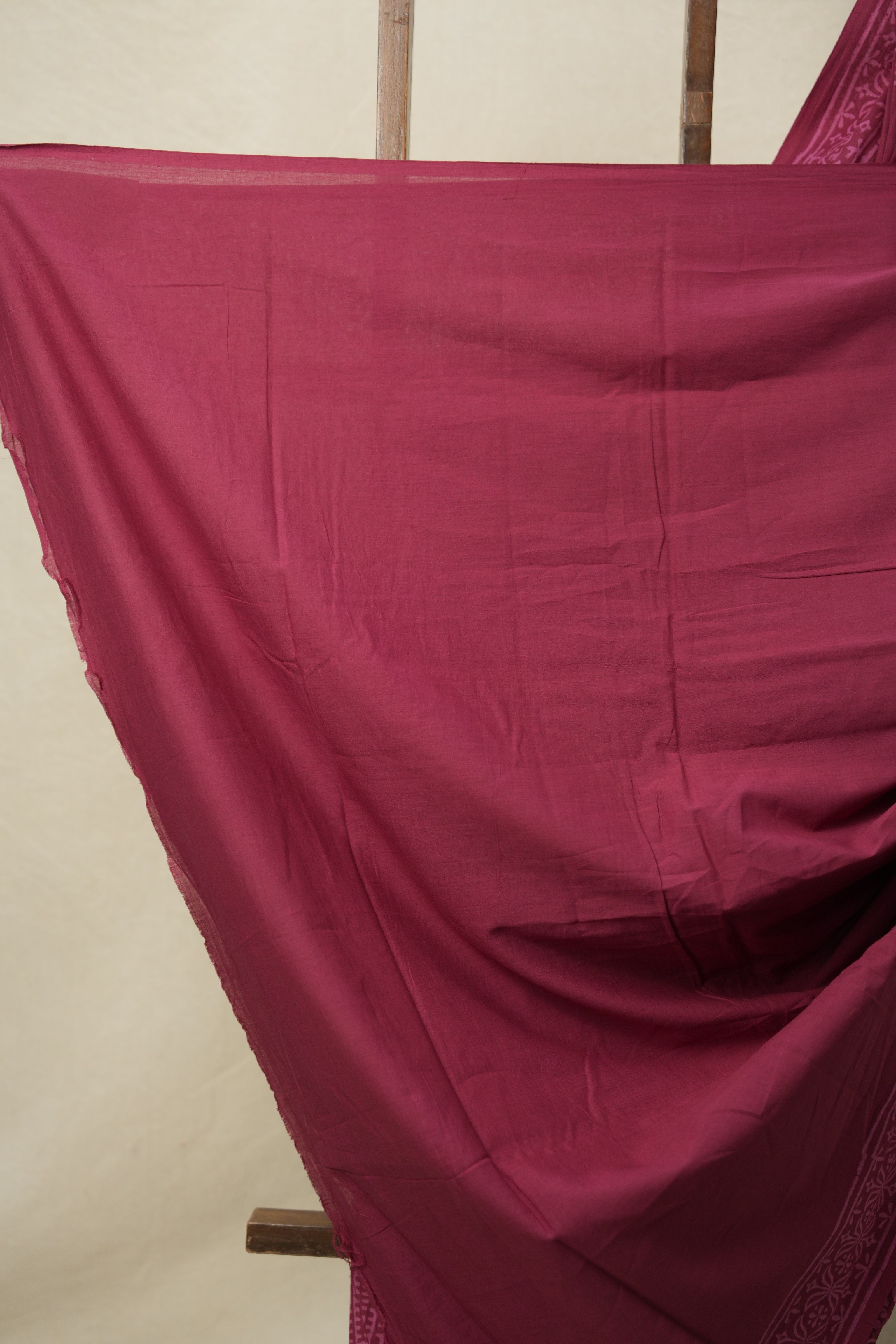 Beet Root Red HBP Cotton Saree - SRBRRCS3125