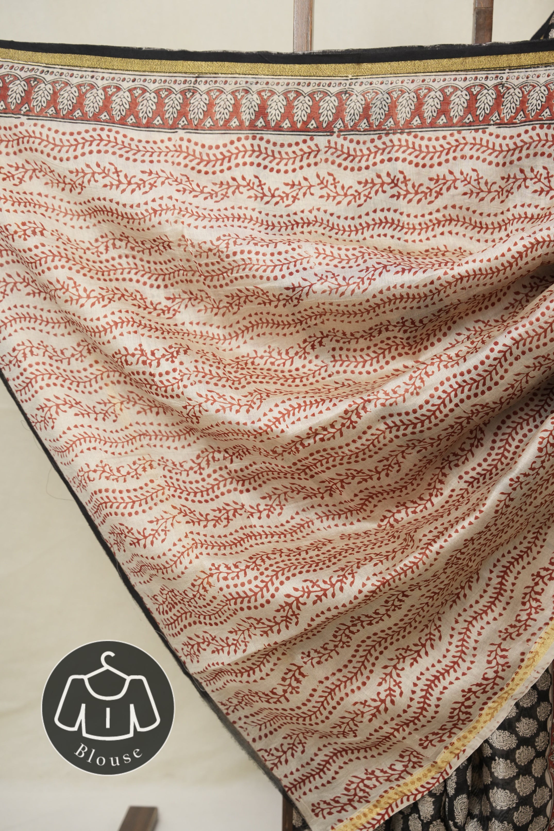 Black HBP Cotton Silk Saree With Chanderi Border - SRBCSS1583