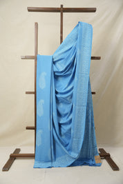Sky Blue HBP Cotton Saree - SRSBCS3186