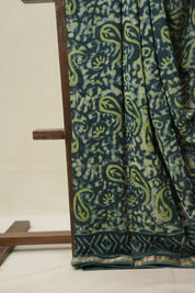 Green HBP Cotton Silk Saree With Maheshwari Border - SRGCSS1667