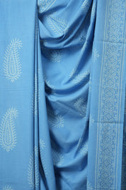 Sky Blue HBP Cotton Saree - SRSBCS3186