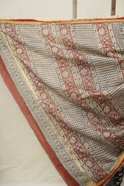 Black HBP Cotton Silk Saree With Chanderi Border - SRBCSS1582