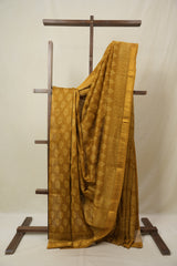 Mustard HBP Cotton Silk Saree With Maheshwari Border - SRMCSS1669