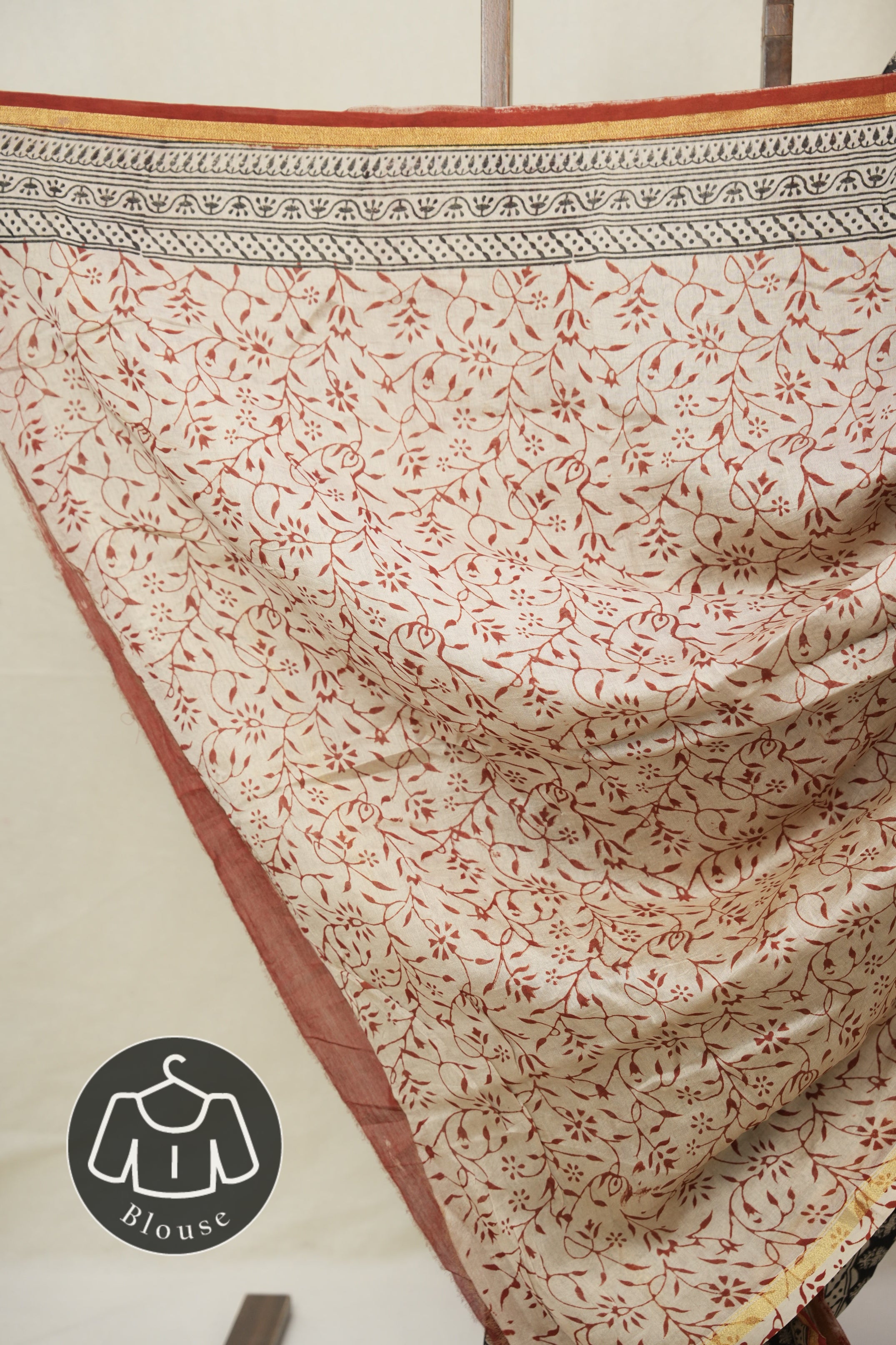 Black HBP Cotton Silk Saree With Chanderi Border - SRBCSS1582