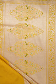 Yellow Banarasi Silk Saree - Saavari - SSYBSS65