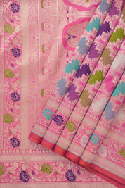 Pink Banarasi Silk Saree - Saavari - SSPBSS62