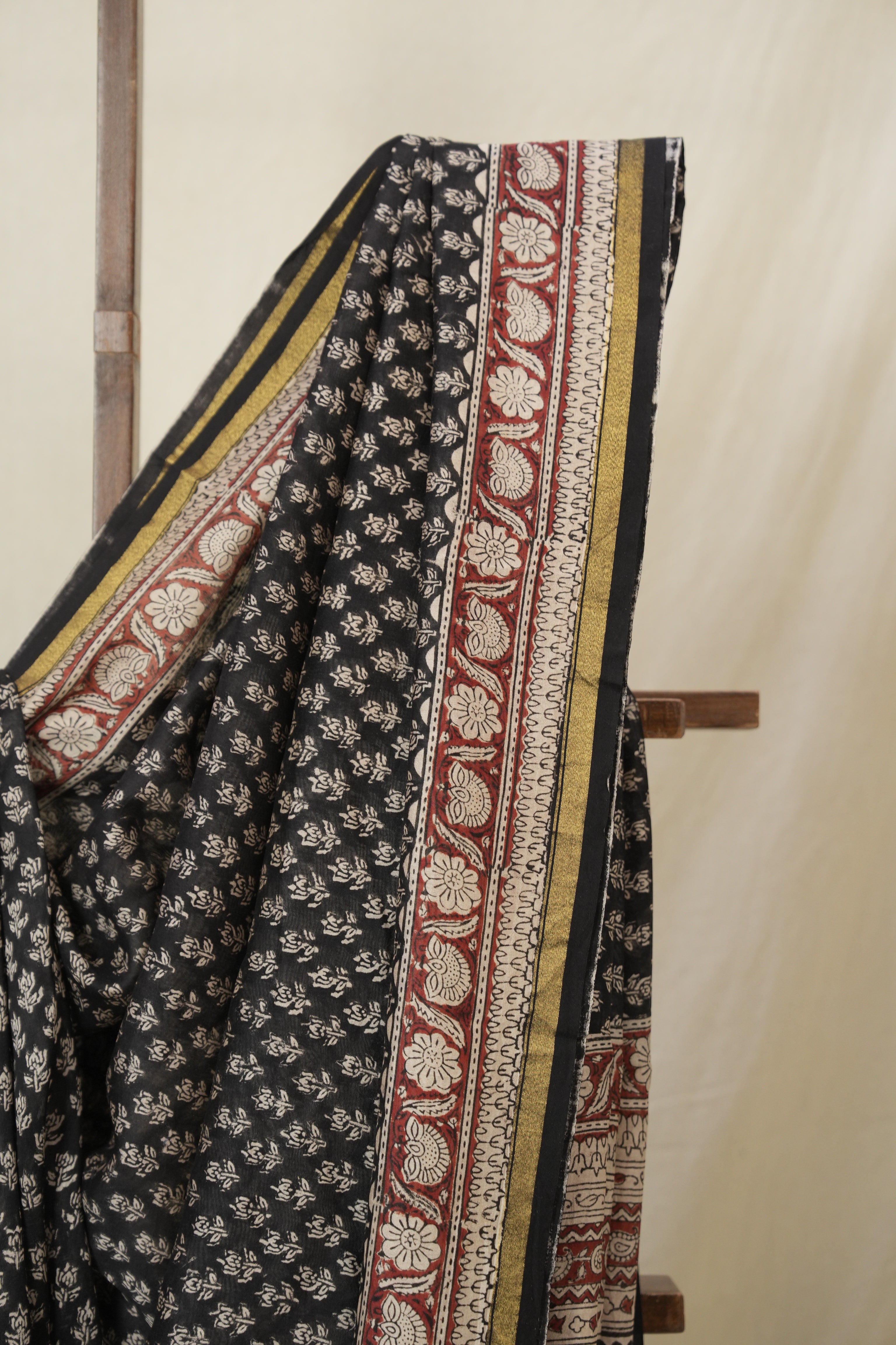 Black HBP Cotton Silk Saree With Chanderi Border - SRBCSS1581