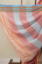 Orange Plain Cotton Patteda Anchu Saree - SROPAS311