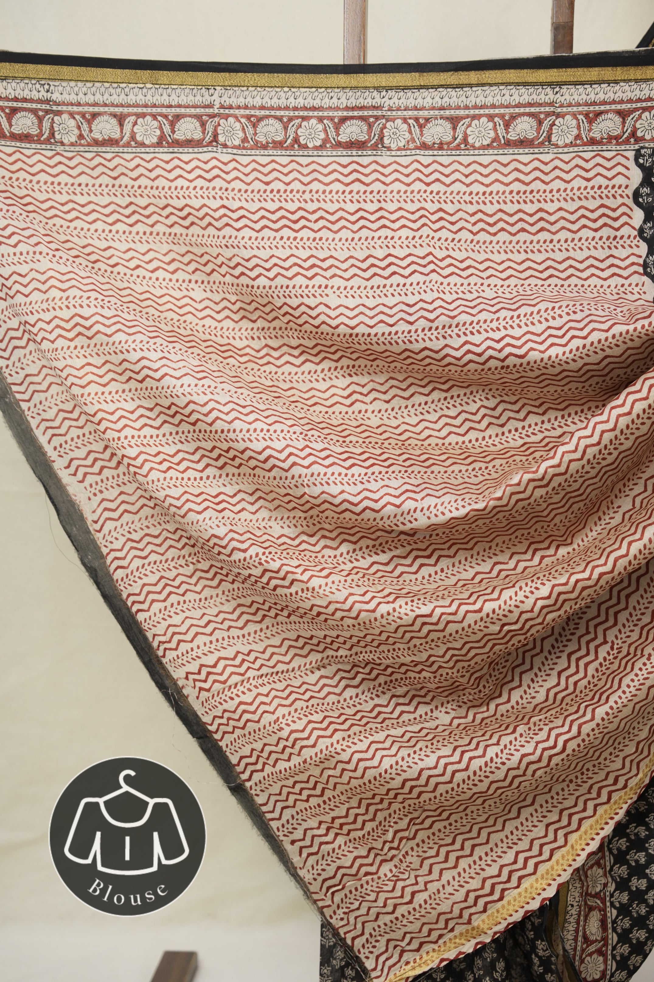 Black HBP Cotton Silk Saree With Chanderi Border - SRBCSS1581