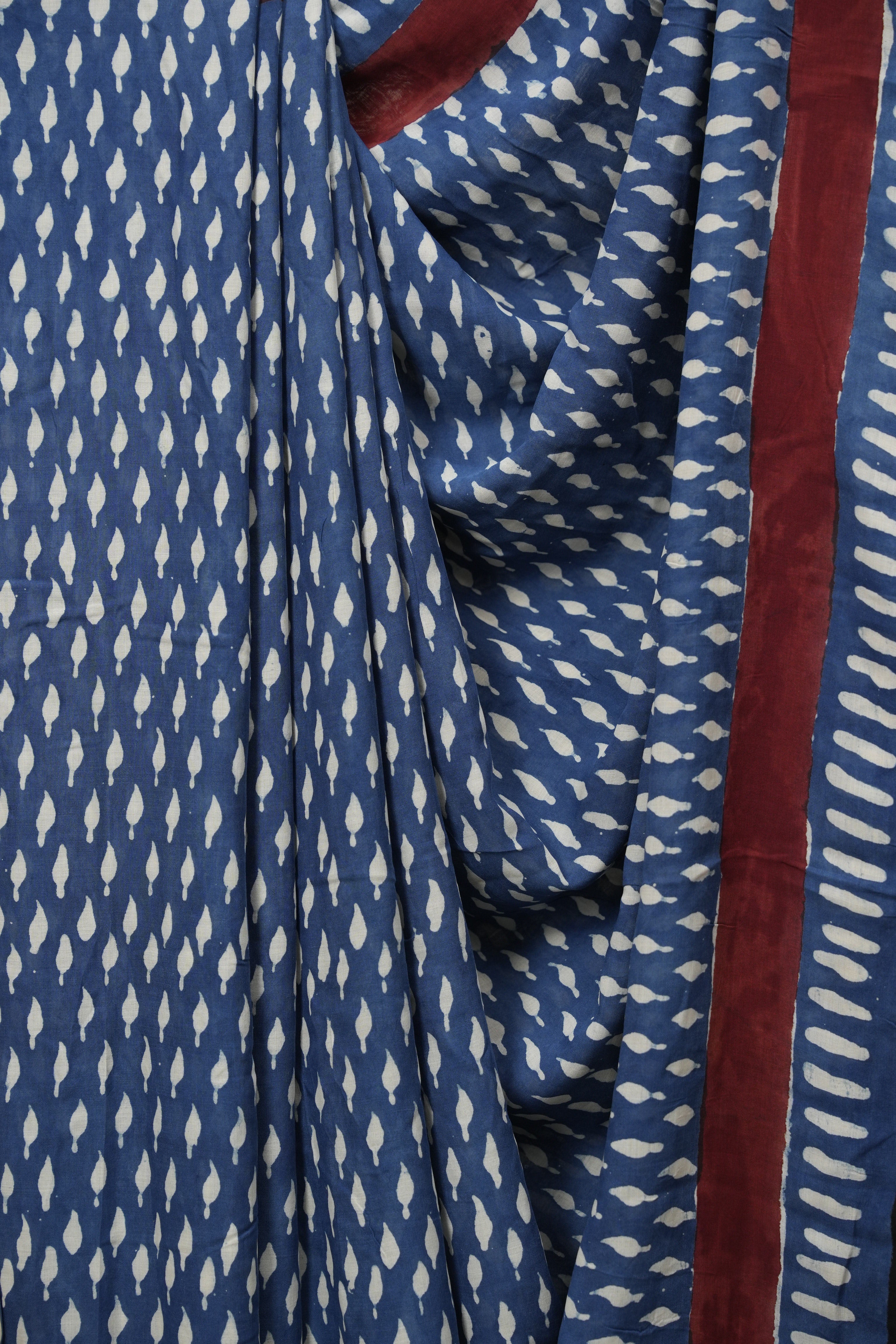Indigo HBP Modal Silk Saree - SRLBSMS686