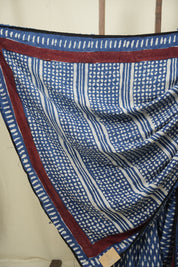 Indigo HBP Modal Silk Saree - SRLBSMS686