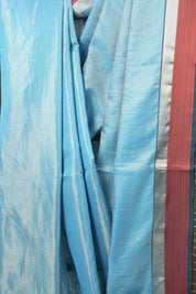 Blue Maheshwari Tissue Saree - SRBMTS166