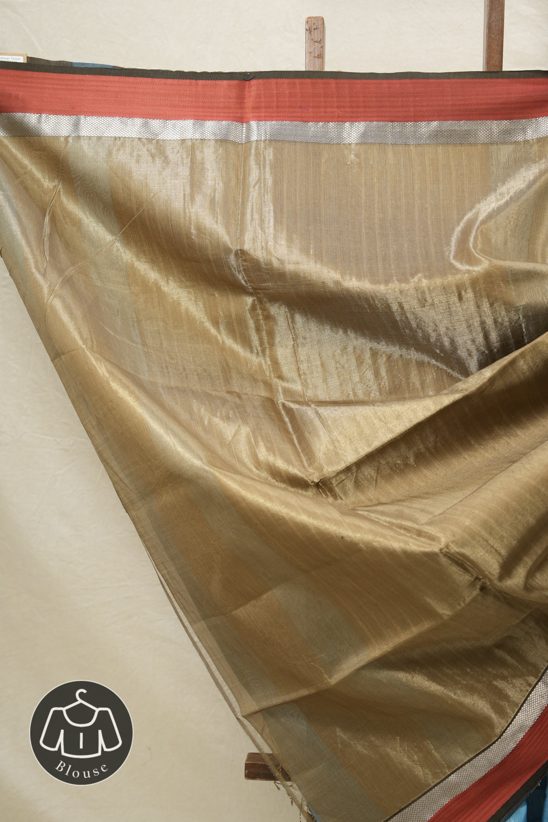 Blue Maheshwari Tissue Saree - SRBMTS166