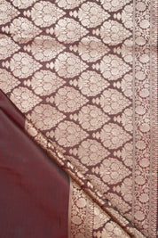 Dual Tone Brown Banarasi Silk Saree - Saavari - SSDTBBSS79
