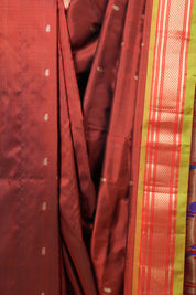 Maroon Silk Paithani Saree - SRMSPS457
