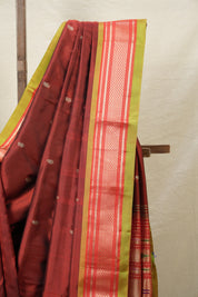 Maroon Silk Paithani Saree - SRMSPS457