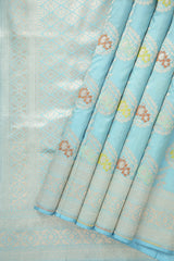 Aqua Banarasi Silk Saree - Saavari - SSABSS73
