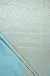 Aqua Banarasi Silk Saree - Saavari - SSABSS73