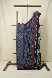 Indigo HBP Modal Silk Saree - SRLBSMS687