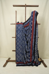 Indigo HBP Modal Silk Saree - SRLBSMS687