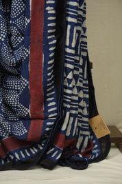Indigo HBP Modal Silk Saree - SRLBSMS687
