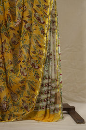 Yellow HBP Chiffon Saree - SRYHCS23