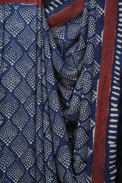 Indigo HBP Modal Silk Saree - SRLBSMS687
