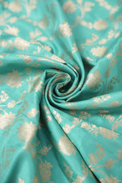 Turquoise Banarasi Silk Saree - Saavari - SSTBSS61