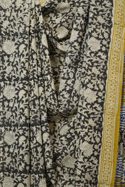 Black HBP Cotton Saree - SRBCS3384