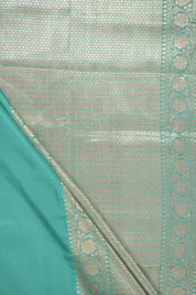 Turquoise Banarasi Silk Saree - Saavari - SSTBSS61