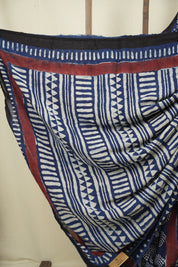 Indigo HBP Modal Silk Saree - SRLBSMS687