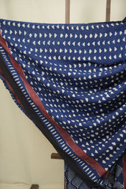 Indigo HBP Modal Silk Saree - SRLBSMS687