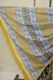 Black HBP Cotton Saree - SRBCS3384