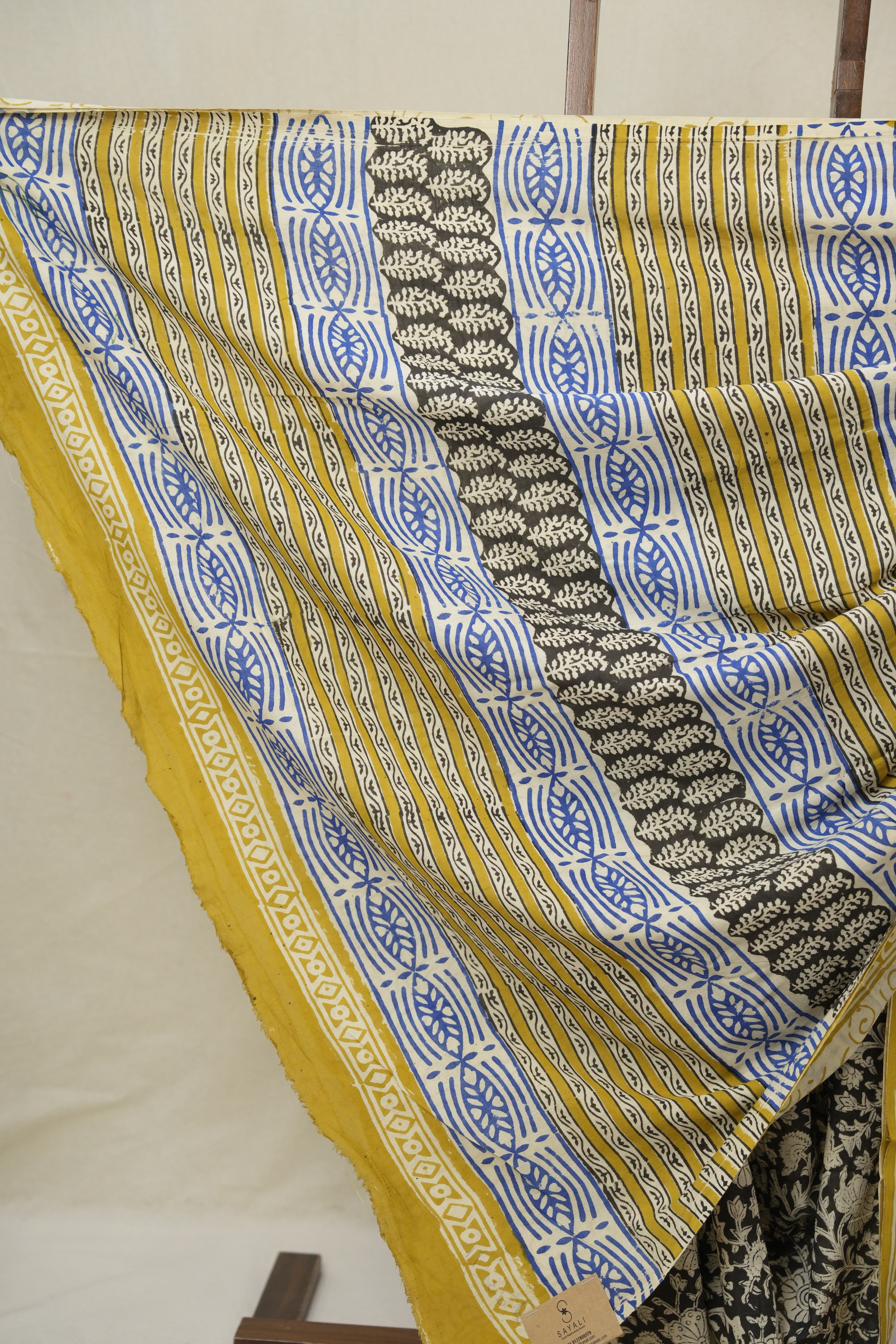 Black HBP Cotton Saree - SRBCS3384