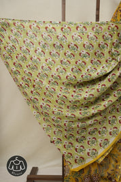 Yellow HBP Chiffon Saree - SRYHCS23
