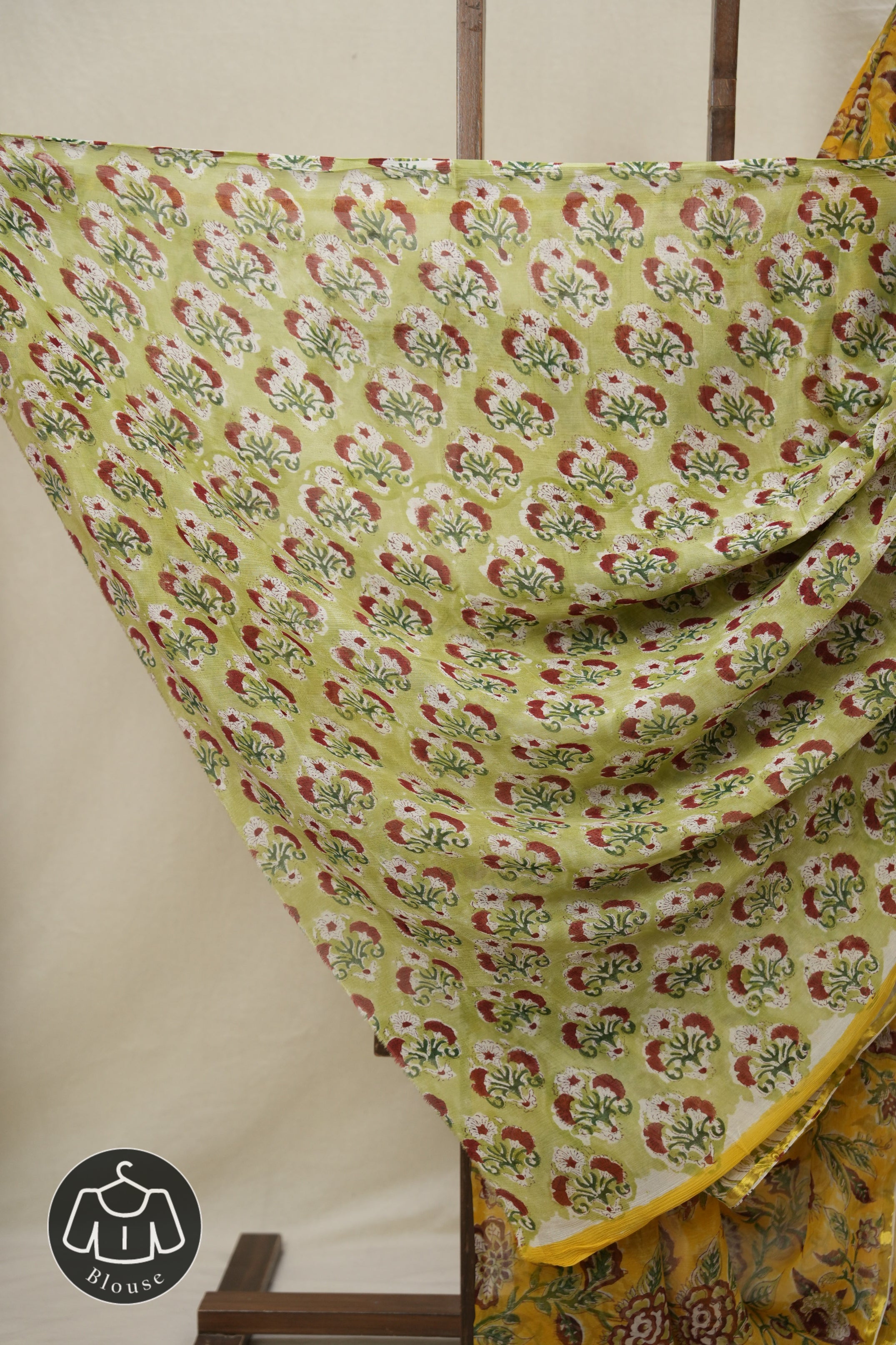 Yellow HBP Chiffon Saree - SRYHCS23