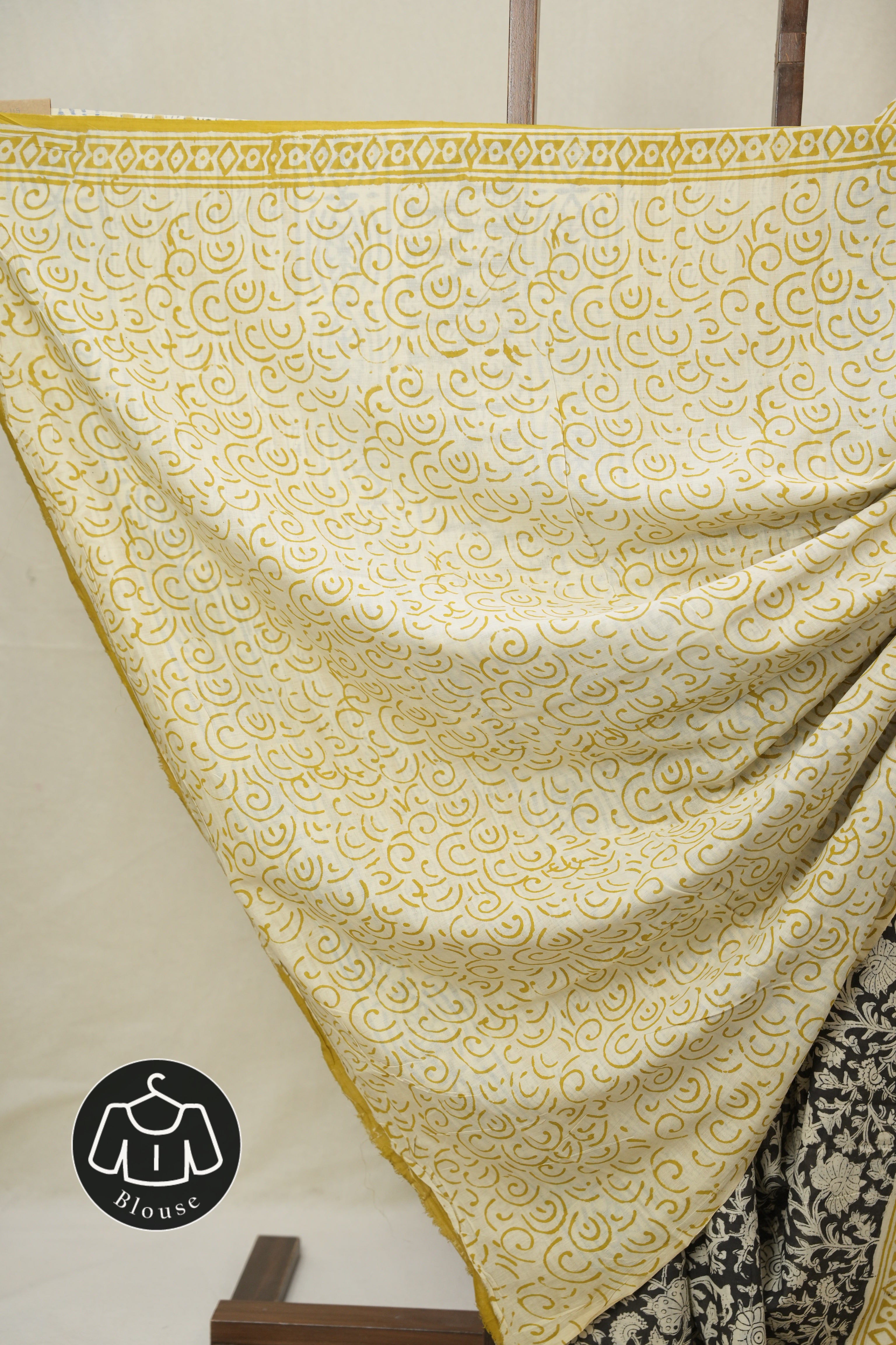 Black HBP Cotton Saree - SRBCS3384